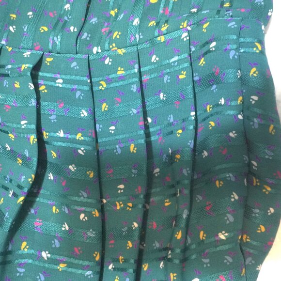 Women's Unbranded Vintage Button-Front Sheer Pleated Sleeveless Dress Sz S - Picture 3 of 3